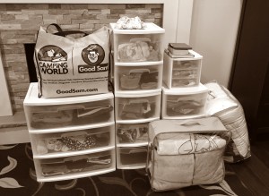 It looks like a lot, but it really only took me 30 minutes to pack all those drawers!